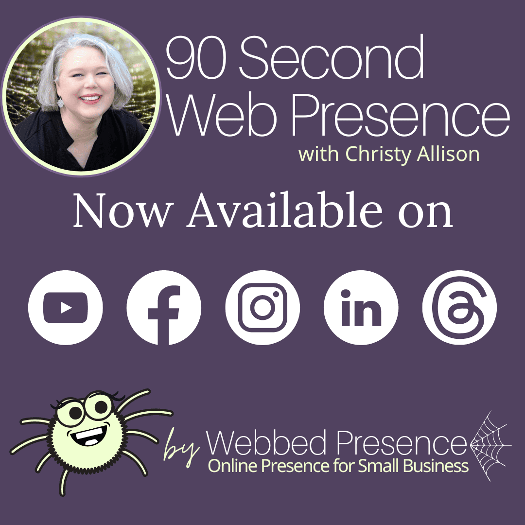 A woman squints with interest at an article titled "How To Develop a Lucrative Online Presence For Free (Even If You Don't Have A Website)"